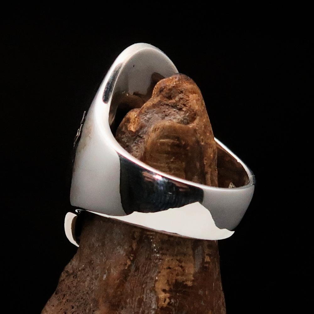 Perfectly crafted Men's Coptic Cross Ring Antiqued - Sterling Silver