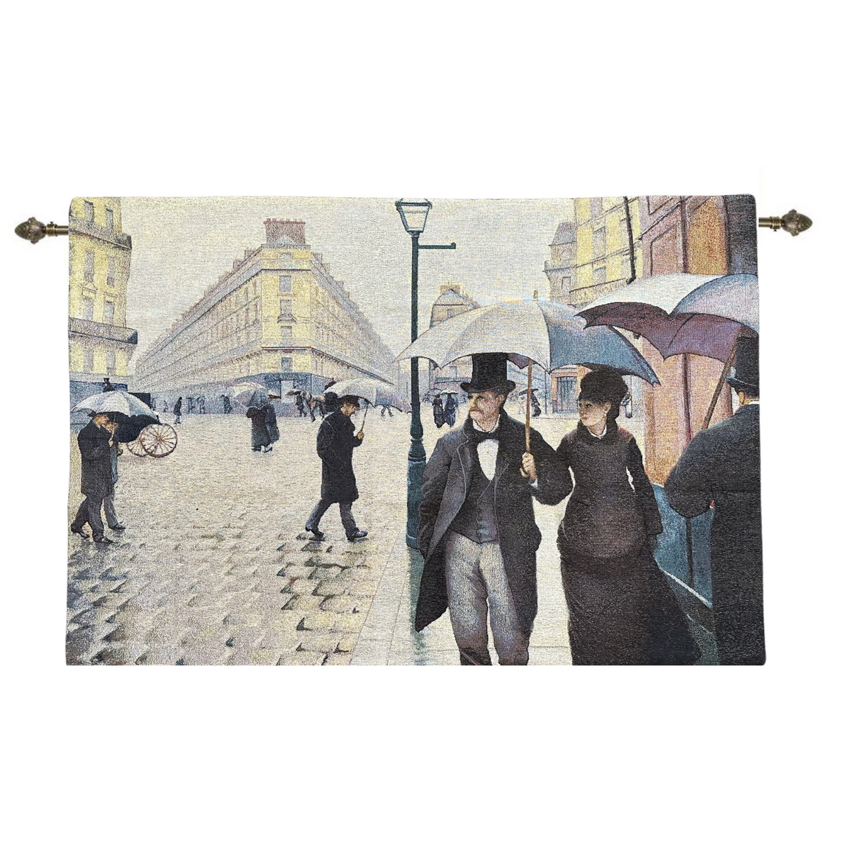 G Caillebotte Paris Street - Wall Hanging 123cm x 84cm (120 rod)