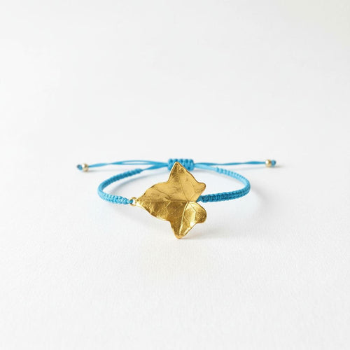Adjustable eco Bracelet, Sterling silver 925 Ivy Leaf, Natural Botanical Bracelet. Symbolism of  fidelity, eternal life, and resilience